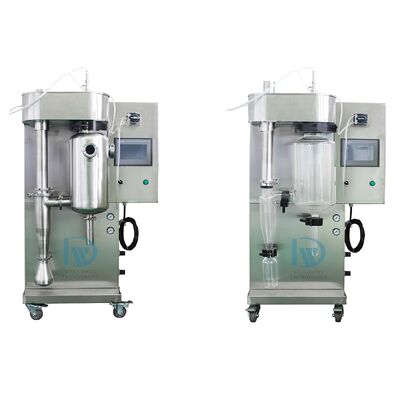 Asciugatrice a vuoto a bassa temperatura con temperatura di ingresso dell'aria di 30°C a 300°C e capacità di evaporazione di 1 kg/h per uso in laboratorio