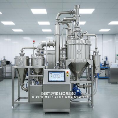 Essiccatore spray centrifugo multistadio asettico CE a risparmio energetico e rispettoso dell'ambiente