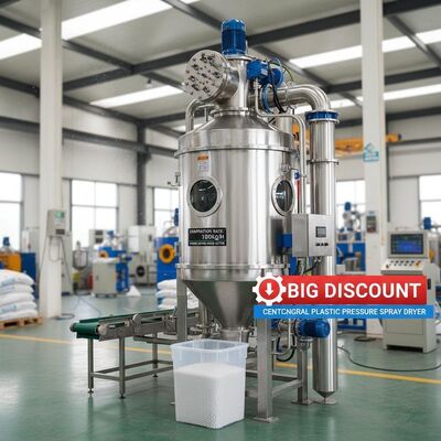 Risparmio energetico e grande sconto Essiccatore a spruzzo centrifugo a pressione in plastica con evaporazione da 100 kg / ora