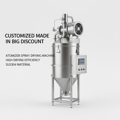 Materiale SUS304 ad alta efficienza di asciugatura per macchina per essiccazione a spruzzo con atomizzatore realizzato su misura e con grande sconto