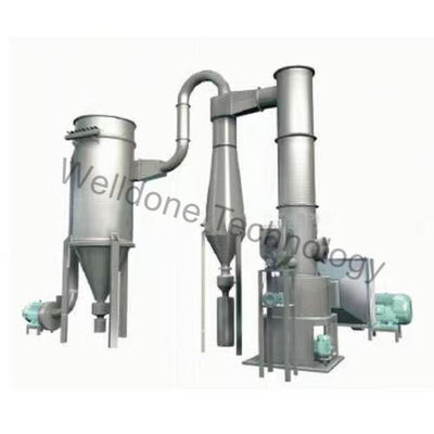 essiccatore istantaneo rotatorio del riscaldamento a gas del materiale di 1300kg/H Granuled